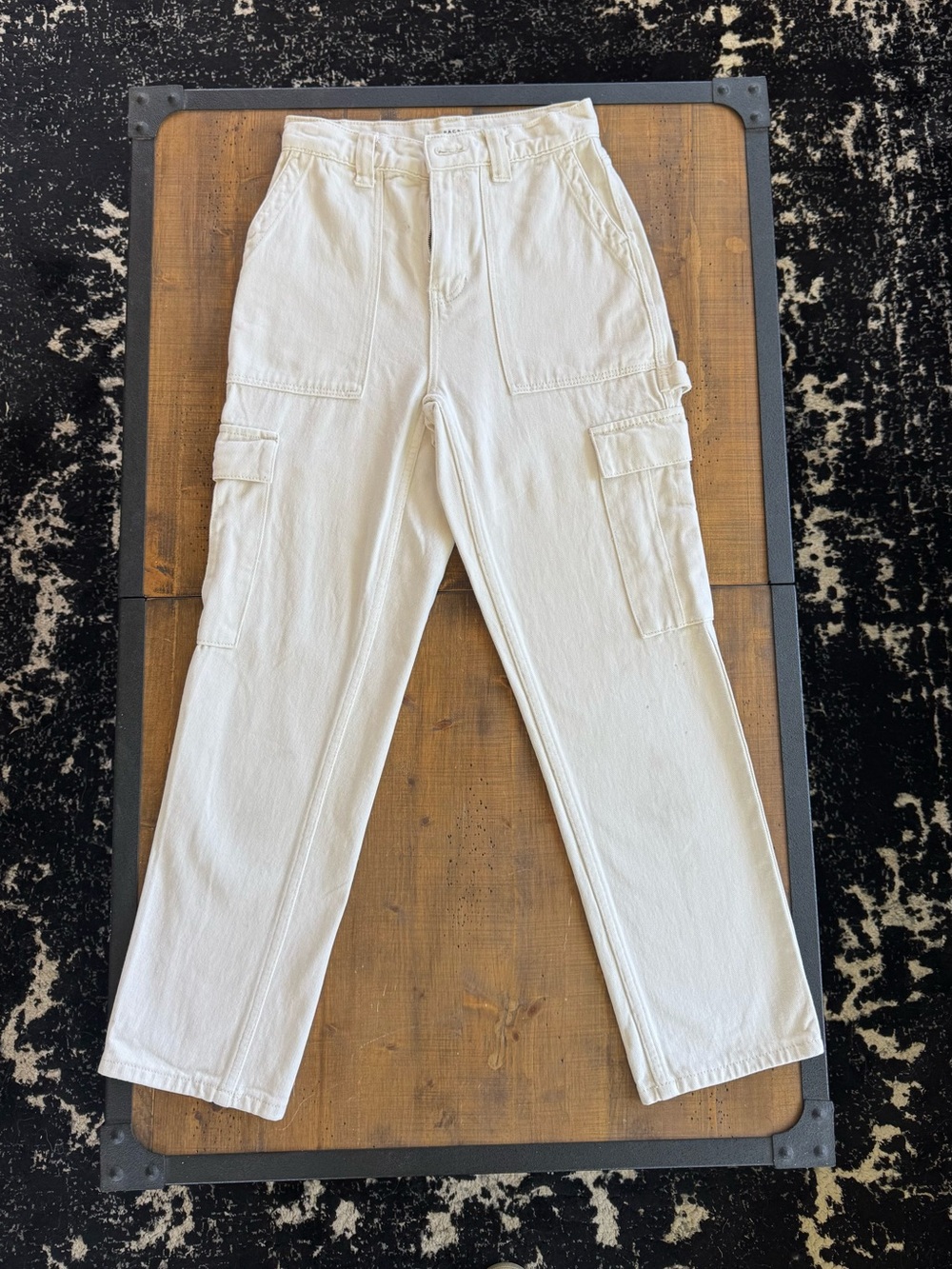 PacSun Off-White Straight Leg Cargo Pants